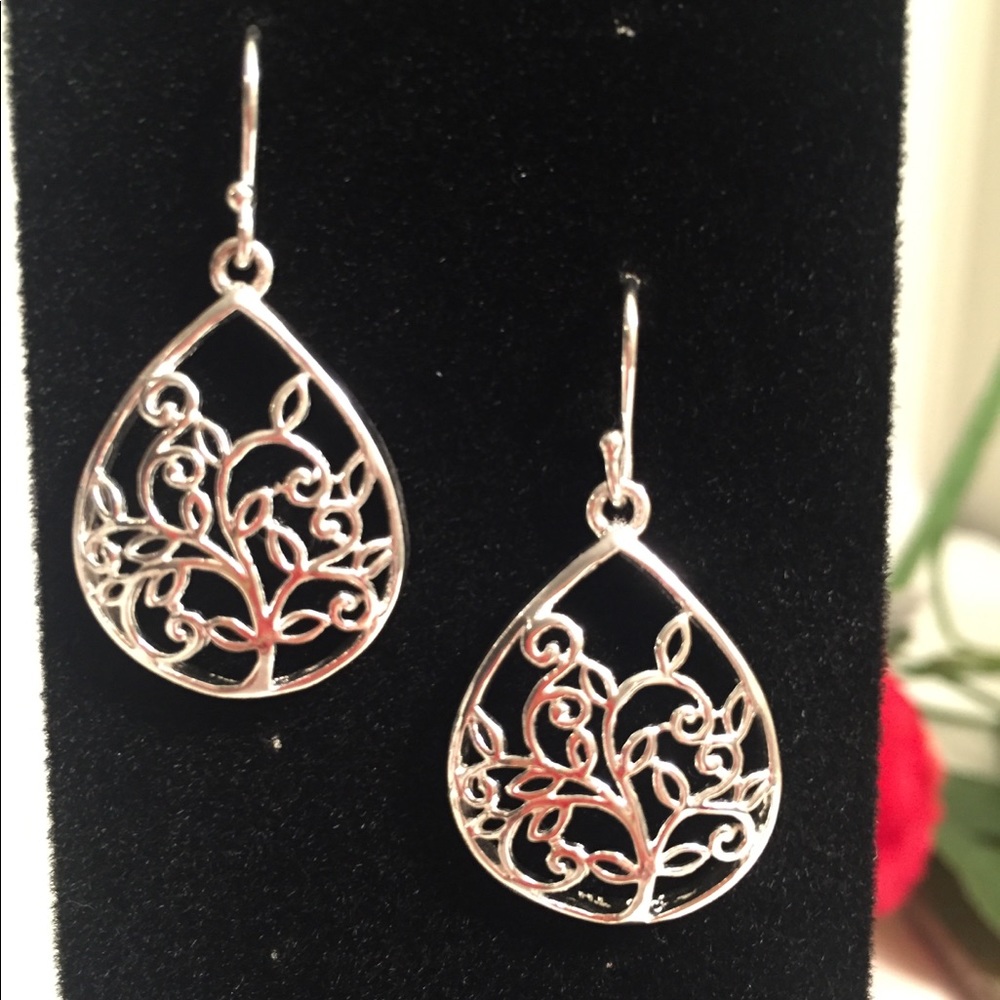 Tree of Life Feminine Silver Plated Earrings